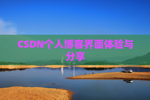 CSDN个人博客界面体验与分享
